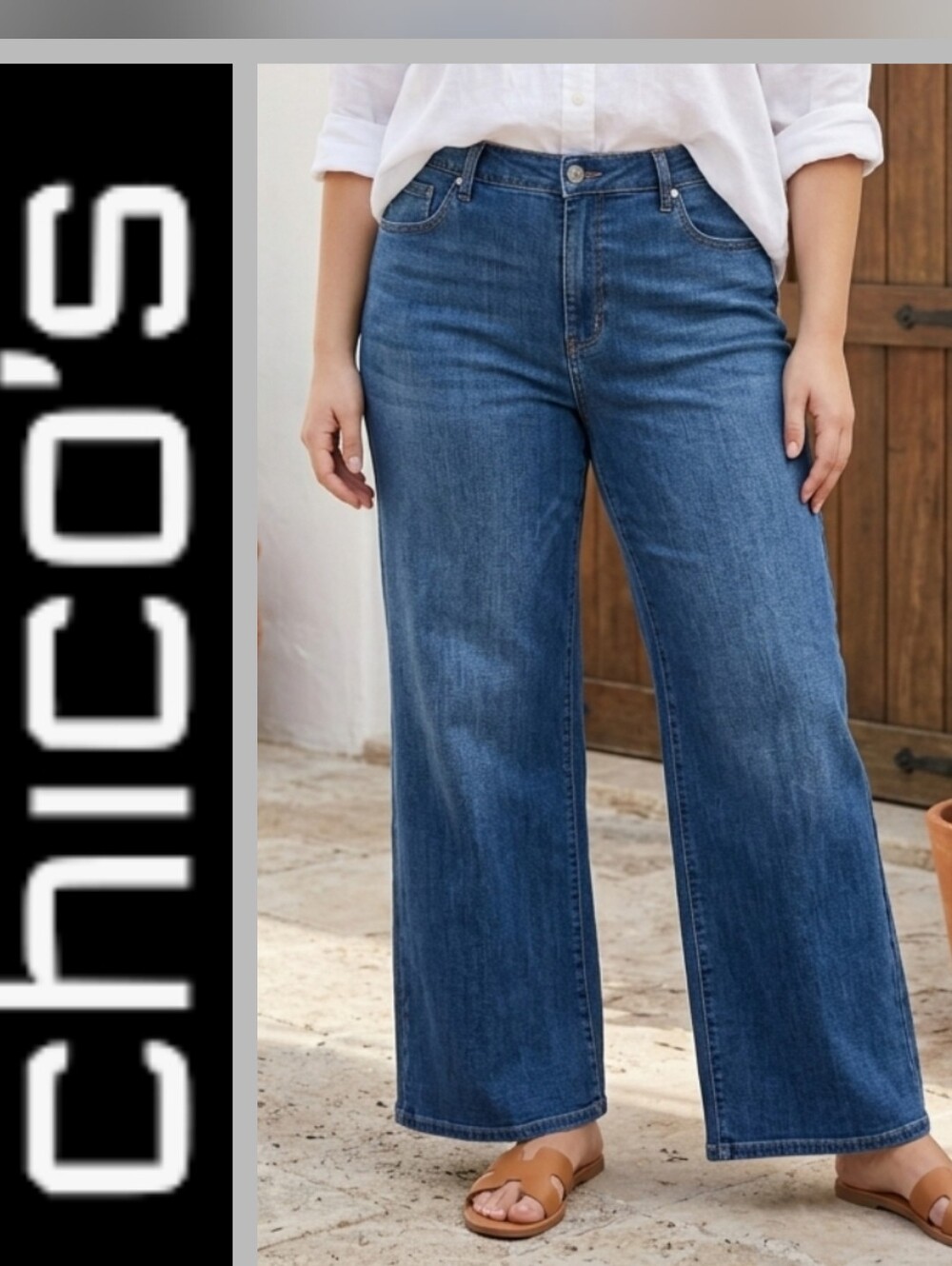 Chico's High Rise Wide Leg Jean